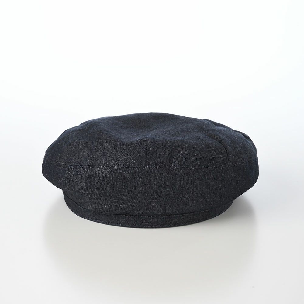 ステットソンのベレー帽 COTTON LINEN LIGHT DENIM BERET（コットン リネン ライトデニム ベレー） SE816 ダークネイビー