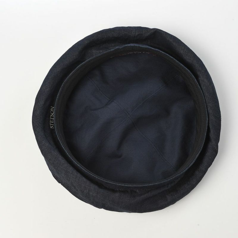 ステットソンのベレー帽 COTTON LINEN LIGHT DENIM BERET（コットン リネン ライトデニム ベレー） SE816 ダークネイビー