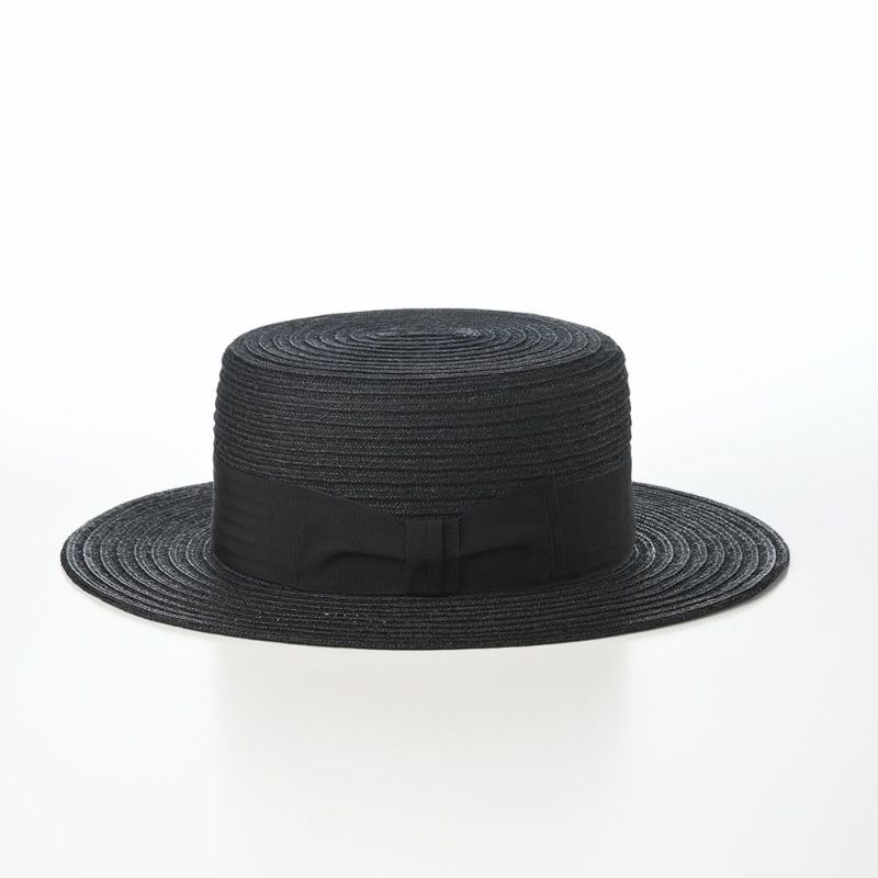 ステットソンのカンカン帽 LINEN BRAID KANKAN HAT（リネンブレード カンカンハット） SE821 ブラック
