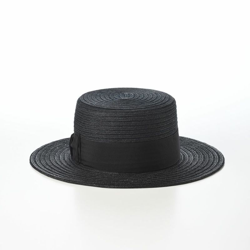 ステットソンのカンカン帽 LINEN BRAID KANKAN HAT（リネンブレード カンカンハット） SE821 ブラック