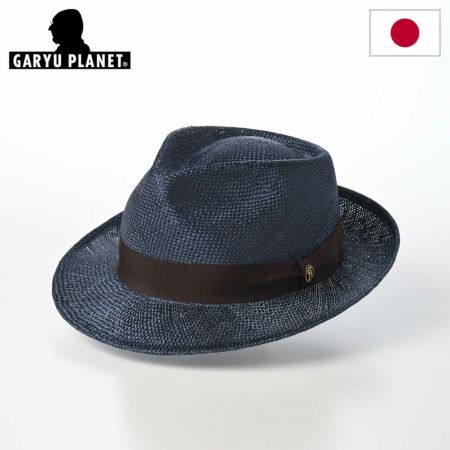 ガリュープラネットのストローハット Classic Kenma Hat（クラシック ケンマ ハット）777 ネイビーブラウン