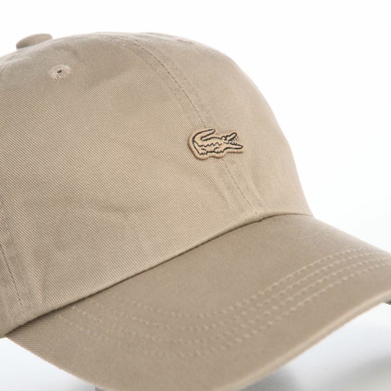 ラコステのキャップ BIOWASH CAP（バイオウォッシュ キャップ） L1357 ベージュ