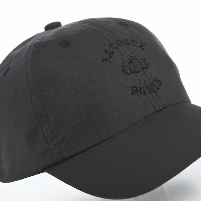 ラコステのキャップ EMB WAPPEN CAP（エンブロイダリー ワッペン キャップ） L1359 ブラック