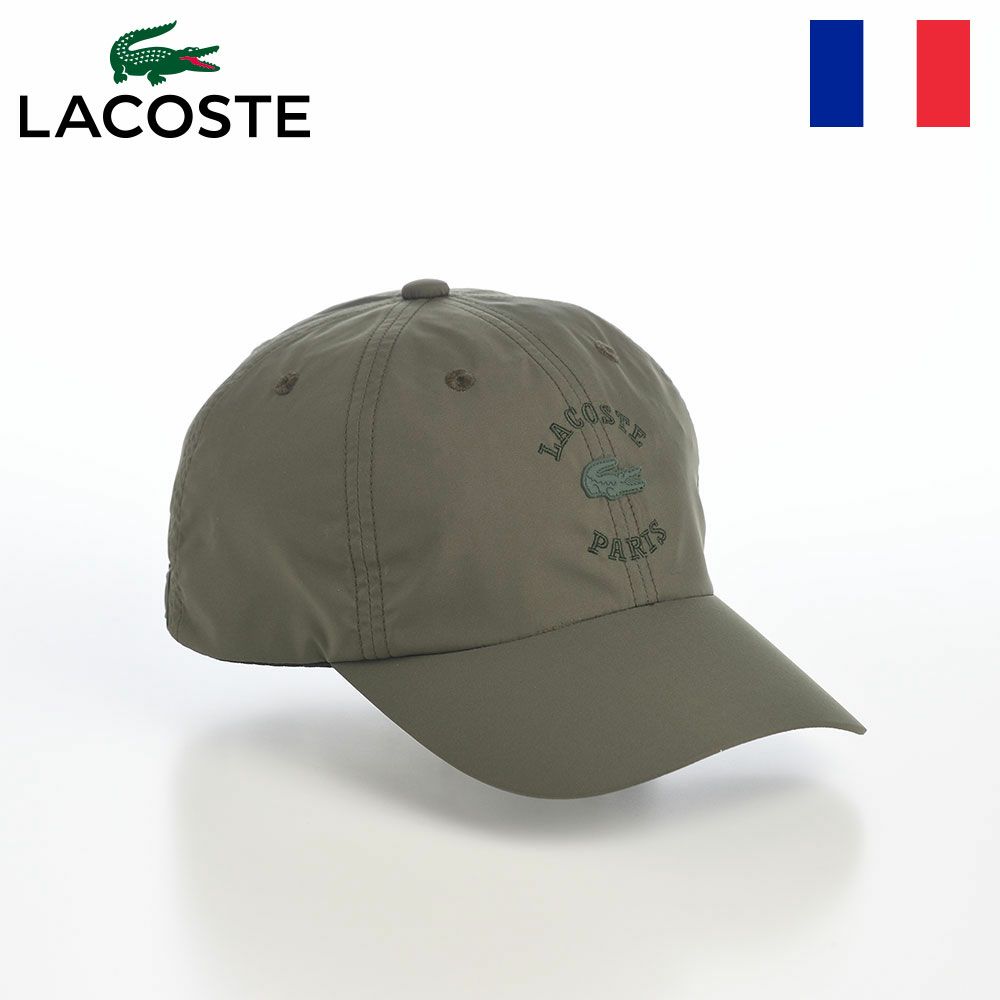 ラコステのキャップ EMB WAPPEN CAP（エンブロイダリー ワッペン キャップ） L1359 カーキ