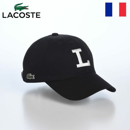 ラコステのキャップ COTTON TWILL L CAP（コットンツイル L キャップ） L1366 ブラック