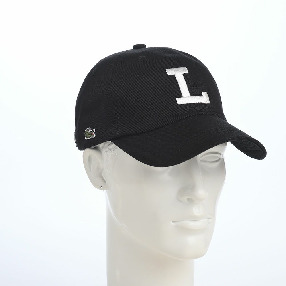 ラコステのキャップ COTTON TWILL L CAP（コットンツイル L キャップ） L1366 ブラック