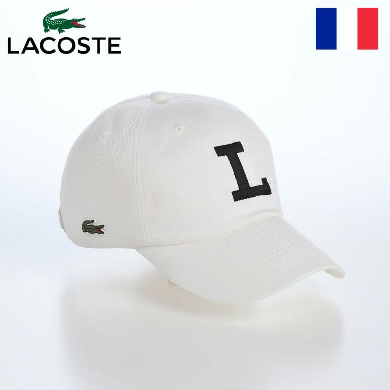 ラコステのキャップ COTTON TWILL L CAP（コットンツイル L キャップ） L1366 オフホワイト