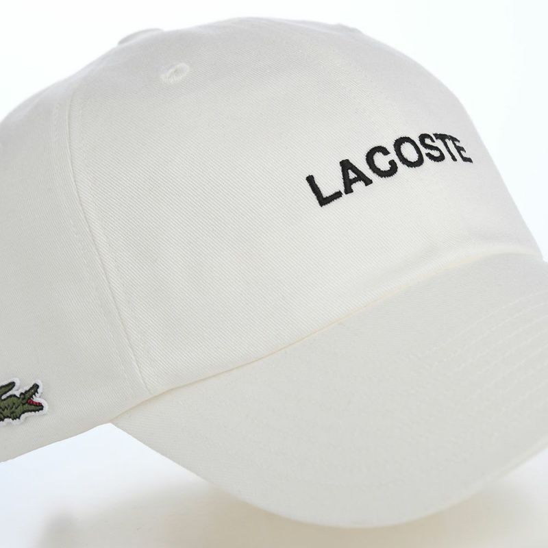 ラコステのキャップ LACOSTE EMB CAP（ラコステ エンブロイダリー キャップ） L1372 オフホワイト