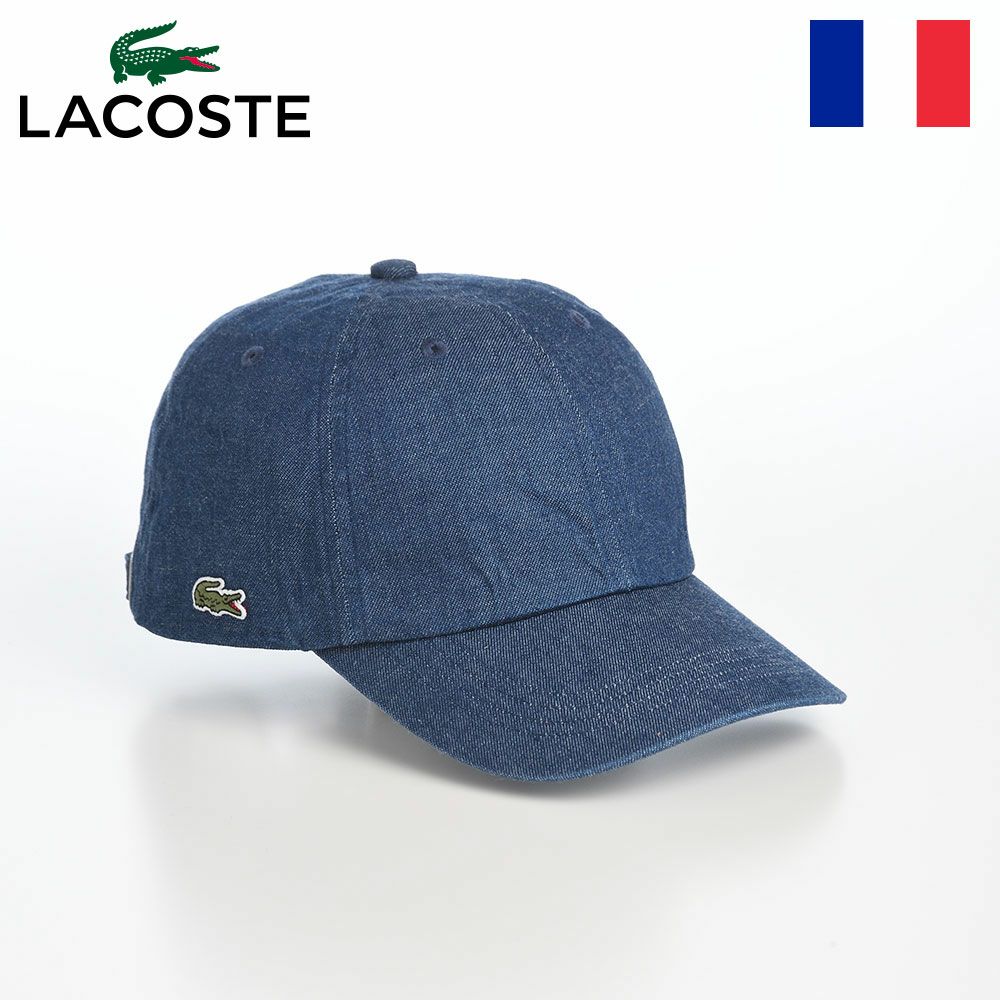 ラコステのキャップ 8oz DENIM CAP（8オンス デニム キャップ） L7148 ブルー