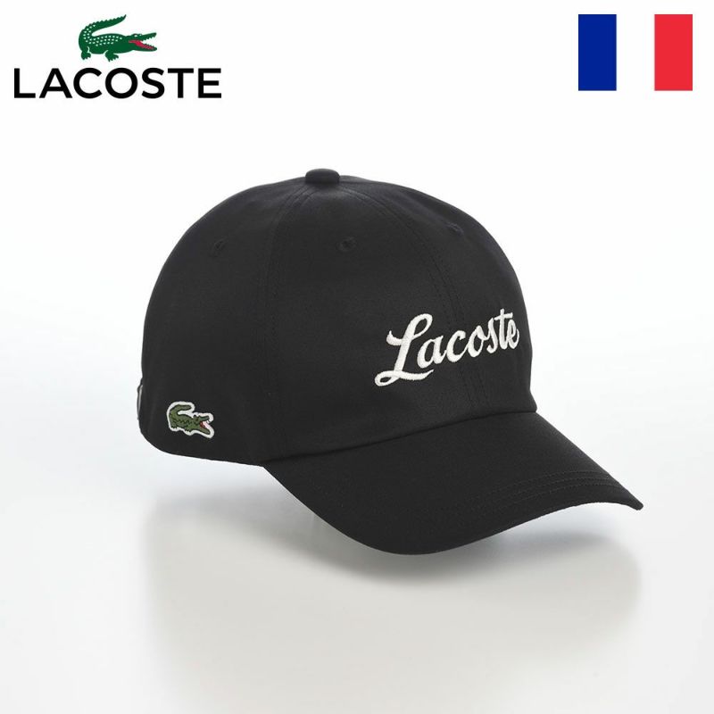 ラコステのキャップ GABARDINE CAP（ギャバジン キャップ） L7150 ブラック