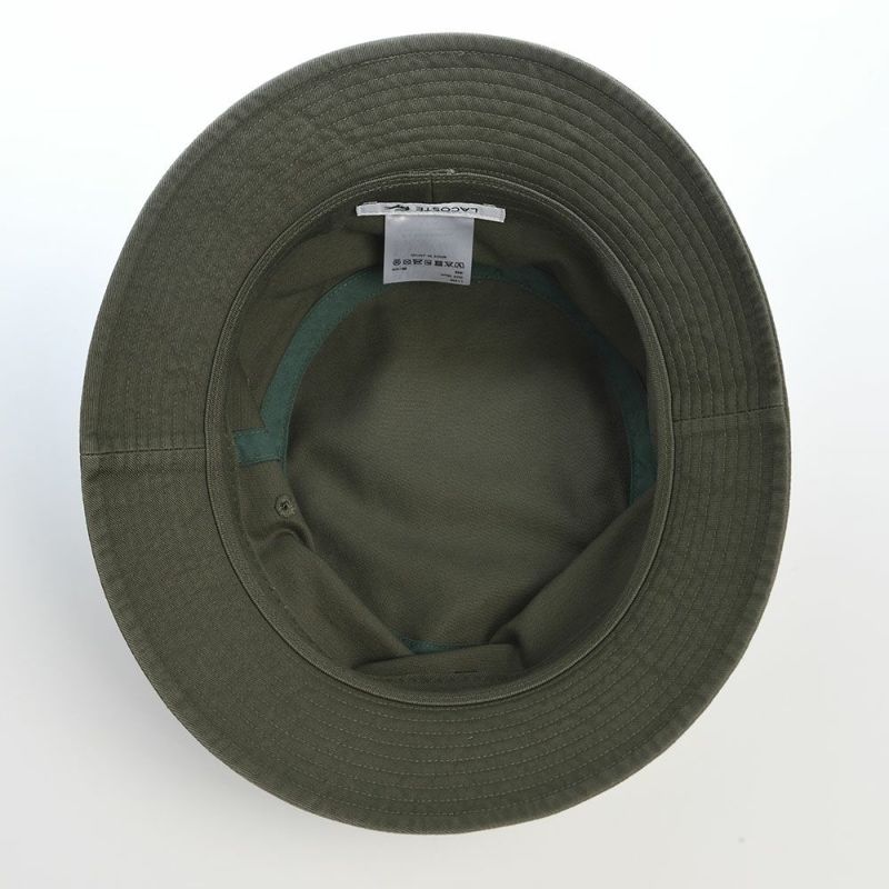 ラコステのバケットハット BIOWASH BUCKET HAT（バイオウォッシュ バケットハット） L1358 カーキ