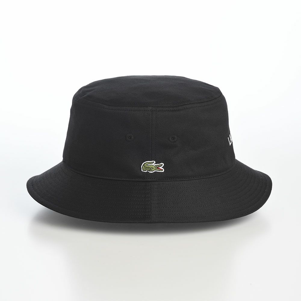 ラコステのバケットハット LACOSTE EMB BUCKET HAT（ラコステ エンブロイダリー バケットハット） L1371 ブラック