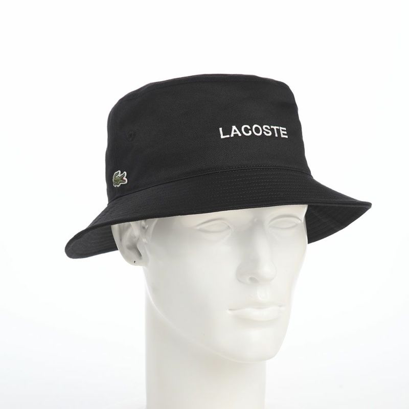 ラコステのバケットハット LACOSTE EMB BUCKET HAT（ラコステ エンブロイダリー バケットハット） L1371 ブラック