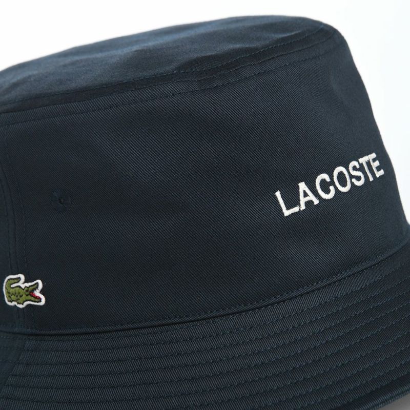 ラコステのバケットハット LACOSTE EMB BUCKET HAT（ラコステ エンブロイダリー バケットハット） L1371 ネイビー