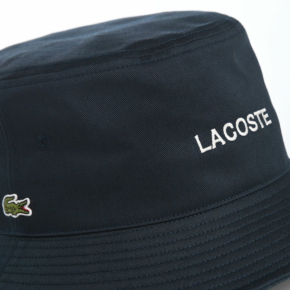 ラコステのバケットハット LACOSTE EMB BUCKET HAT（ラコステ エンブロイダリー バケットハット） L1371 ネイビー