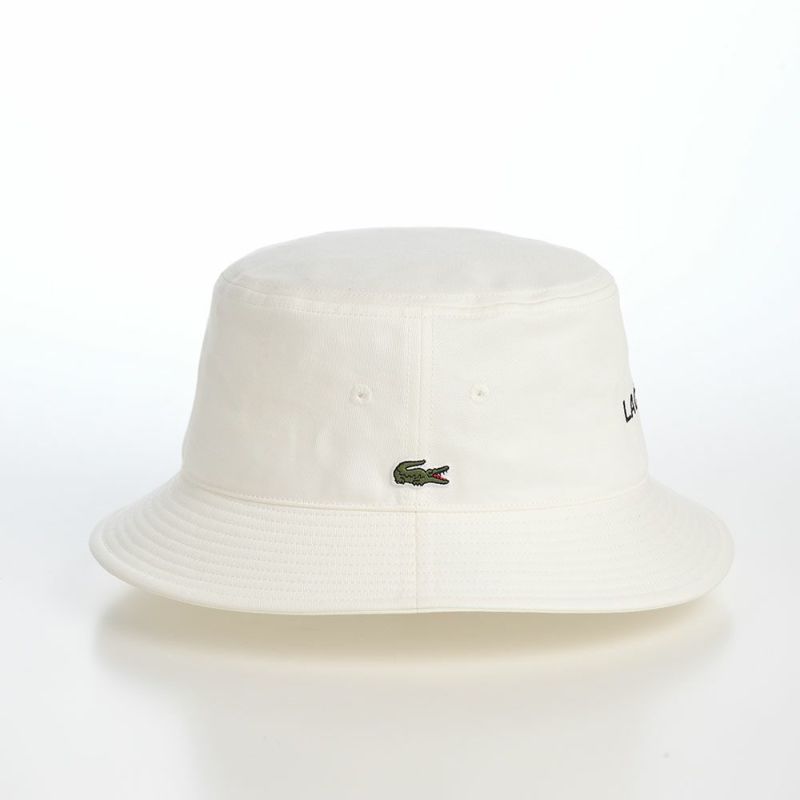 ラコステのバケットハット LACOSTE EMB BUCKET HAT（ラコステ エンブロイダリー バケットハット） L1371 オフホワイト