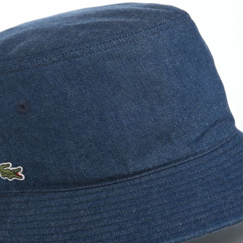 ラコステのバケットハット 8oz DENIM BUCKET HAT（8オンス デニム バケットハット） L7147 ブルー