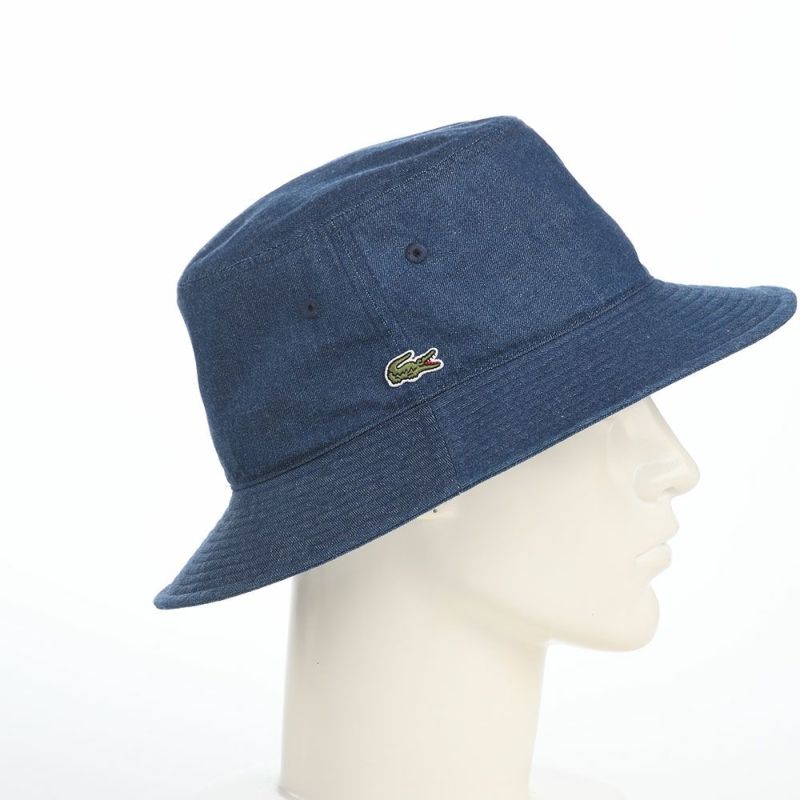 ラコステのバケットハット 8oz DENIM BUCKET HAT（8オンス デニム バケットハット） L7147 ブルー