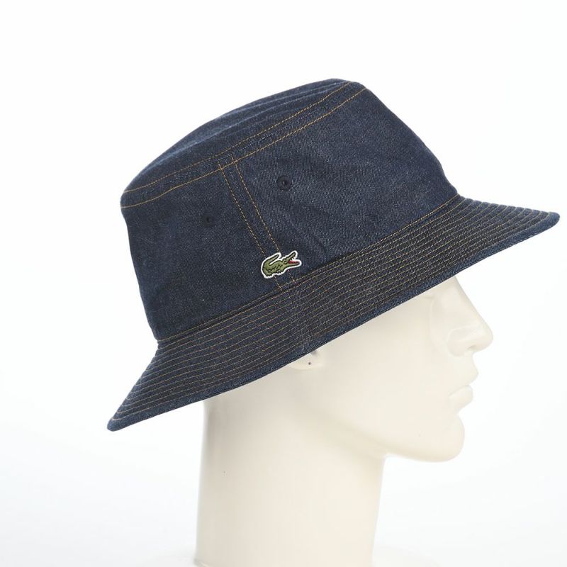 ラコステのバケットハット 8oz DENIM BUCKET HAT（8オンス デニム バケットハット） L7147 ネイビー