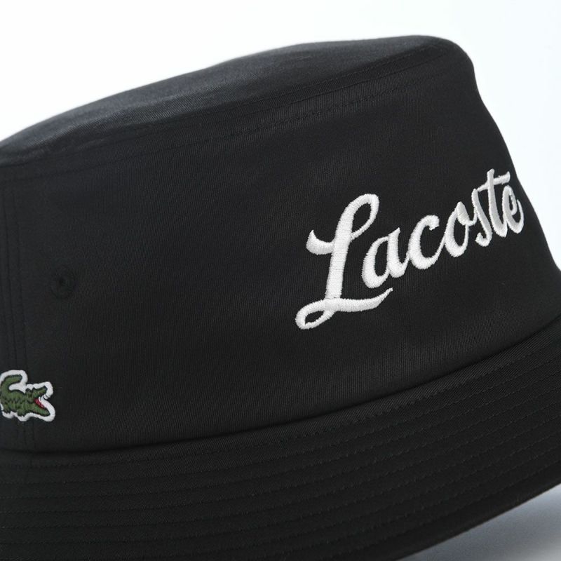 ラコステのバケットハット GABARDINE BUCKET HAT（ギャバジン バケットハット） L7151 ブラック
