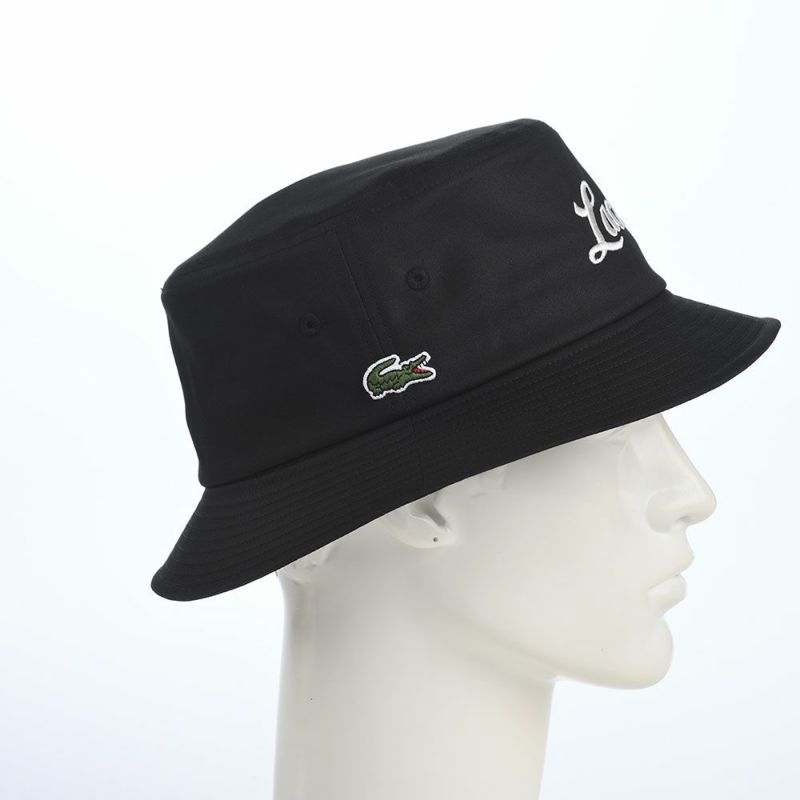 ラコステのバケットハット GABARDINE BUCKET HAT（ギャバジン バケットハット） L7151 ブラック