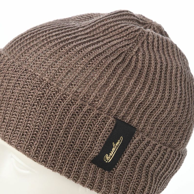 ボルサリーノのニット帽 Ren Linen Beanie（レン リネン ビーニー） 130391 ブラウン