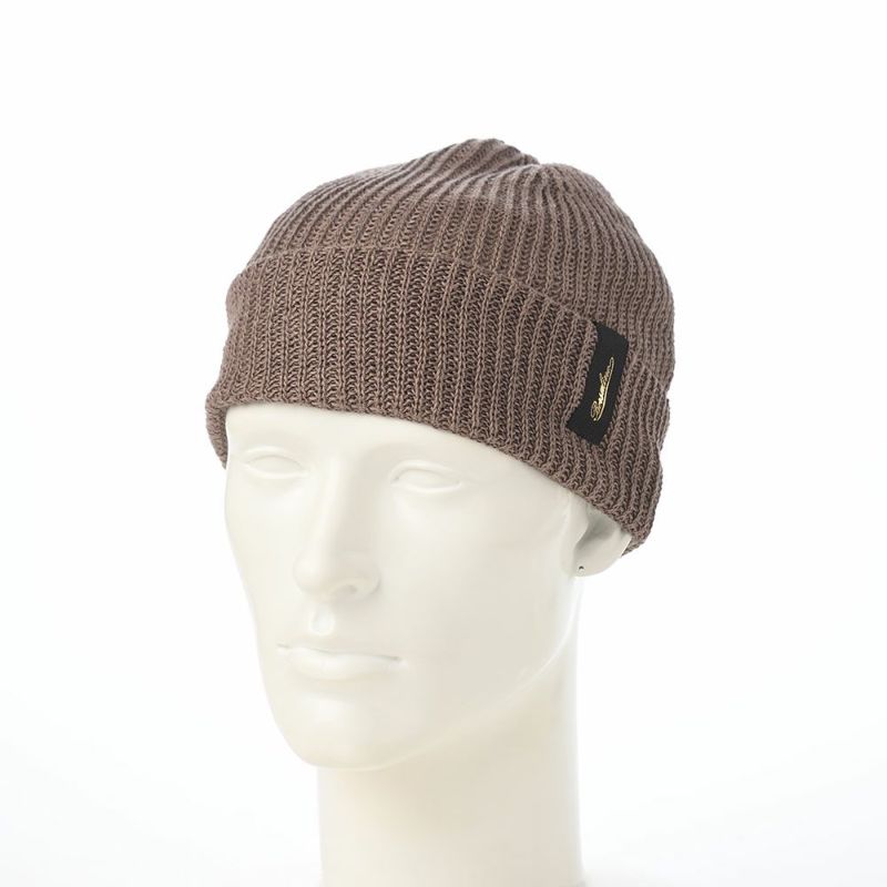 ボルサリーノのニット帽 Ren Linen Beanie（レン リネン ビーニー） 130391 ブラウン
