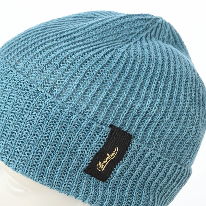 ボルサリーノのニット帽 Ren Linen Beanie（レン リネン ビーニー） 130391 ターコイズ