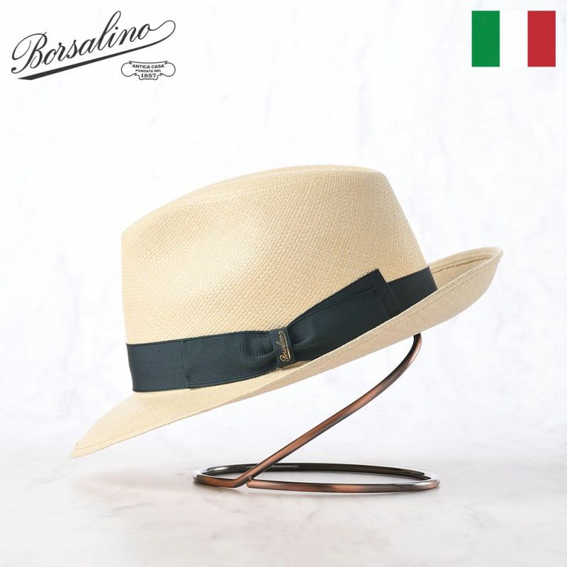 ボルサリーノのパナマハット Panama Quito（パナマキート） 140228 ティールリボン