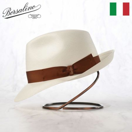 ボルサリーノのパナマハット Panama Fine（パナマファイン） 140338 ブラウンリボン