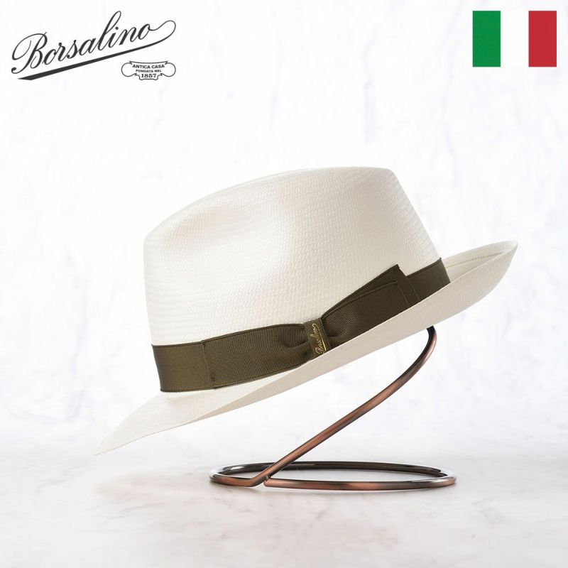 ボルサリーノのパナマハット Panama Fine（パナマファイン） 140338 カーキリボン