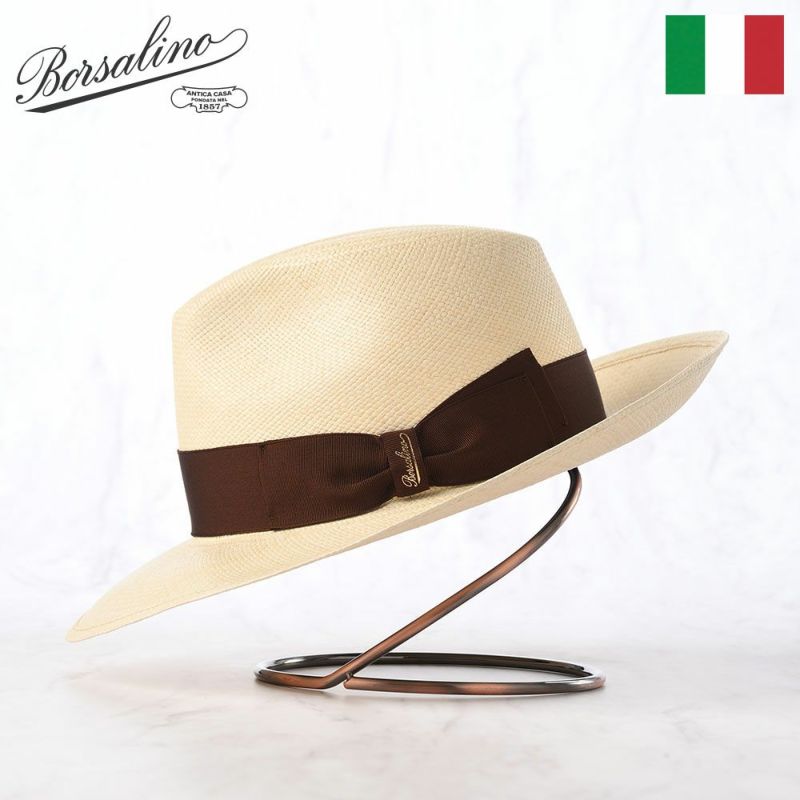 ボルサリーノのパナマハット Panama Quito Larga（パナマキート ラーガ） 141088 ブラウンリボン