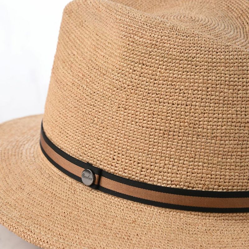 ボルサリーノのラフィアハット Rafia crochet fine（ラフィアクロシェ ファイン） 141165 ブラウンリボン