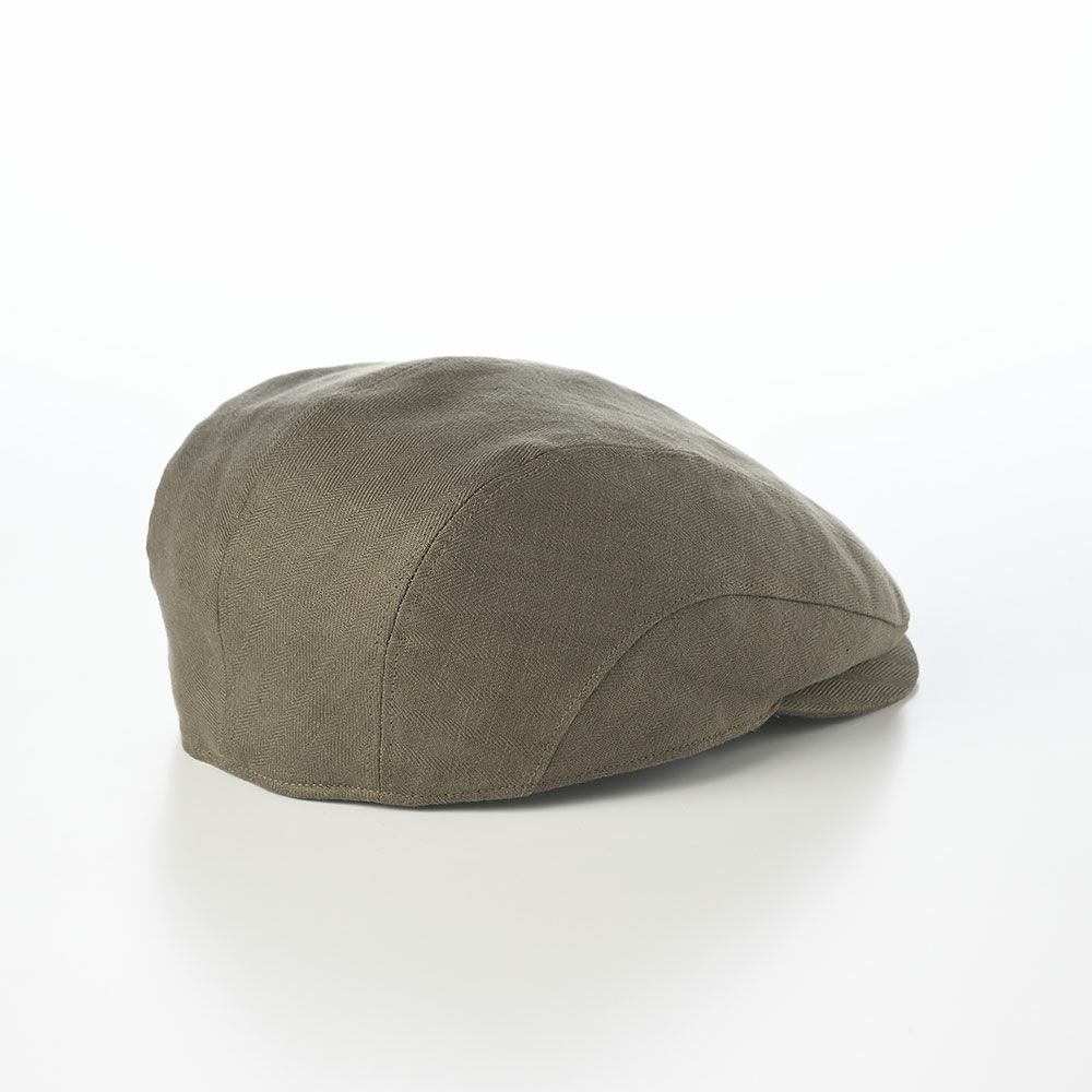 ガリュープラネットのハンチング Washable Herringbone Linen Hunting（ウォッシャブルへリンボンリネンハンチング）839 カーキ