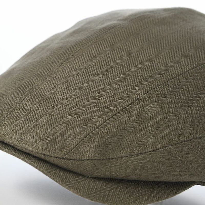 ガリュープラネットのハンチング Washable Herringbone Linen Hunting（ウォッシャブルへリンボンリネンハンチング）839 カーキ