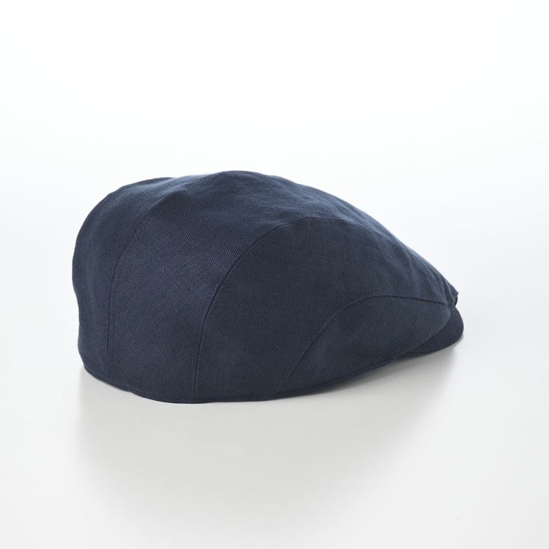 ガリュープラネットのハンチング Washable Herringbone Linen Hunting（ウォッシャブルへリンボンリネンハンチング）839 ネイビー
