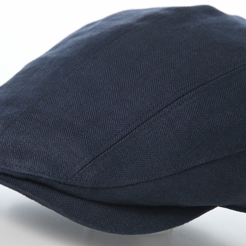 ガリュープラネットのハンチング Washable Herringbone Linen Hunting（ウォッシャブルへリンボンリネンハンチング）839 ネイビー