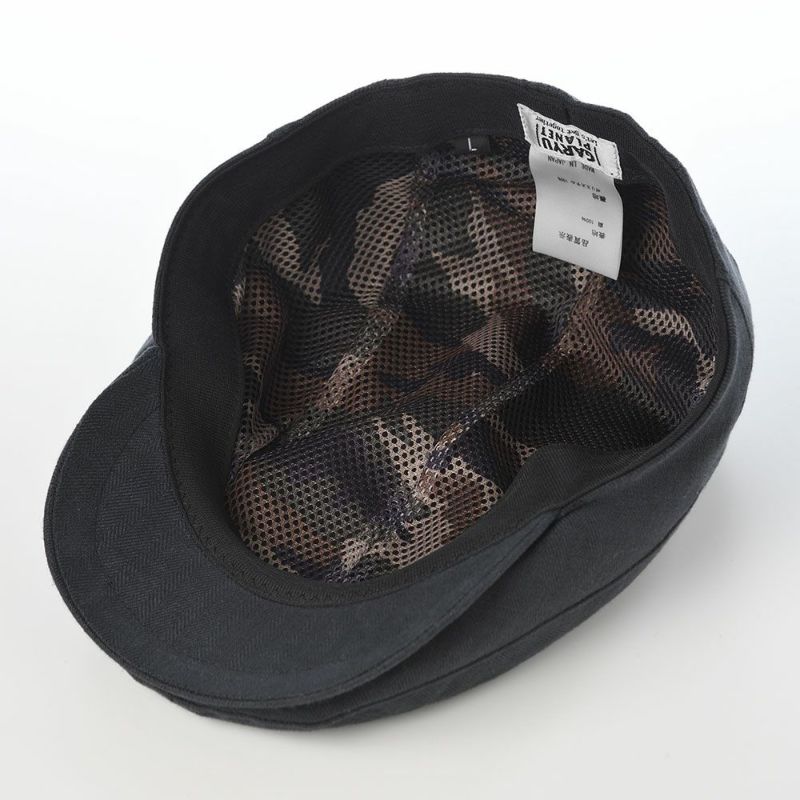 ガリュープラネットのハンチング Washable Herringbone Linen Hunting（ウォッシャブルへリンボンリネンハンチング）839 スミクロ