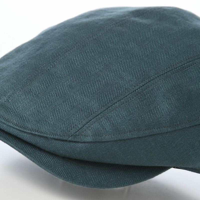 ガリュープラネットのハンチング Washable Herringbone Linen Hunting（ウォッシャブルへリンボンリネンハンチング）839 ターコイズ