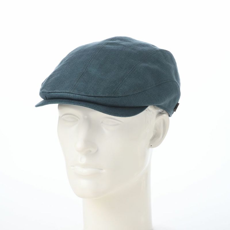 ガリュープラネットのハンチング Washable Herringbone Linen Hunting（ウォッシャブルへリンボンリネンハンチング）839 ターコイズ