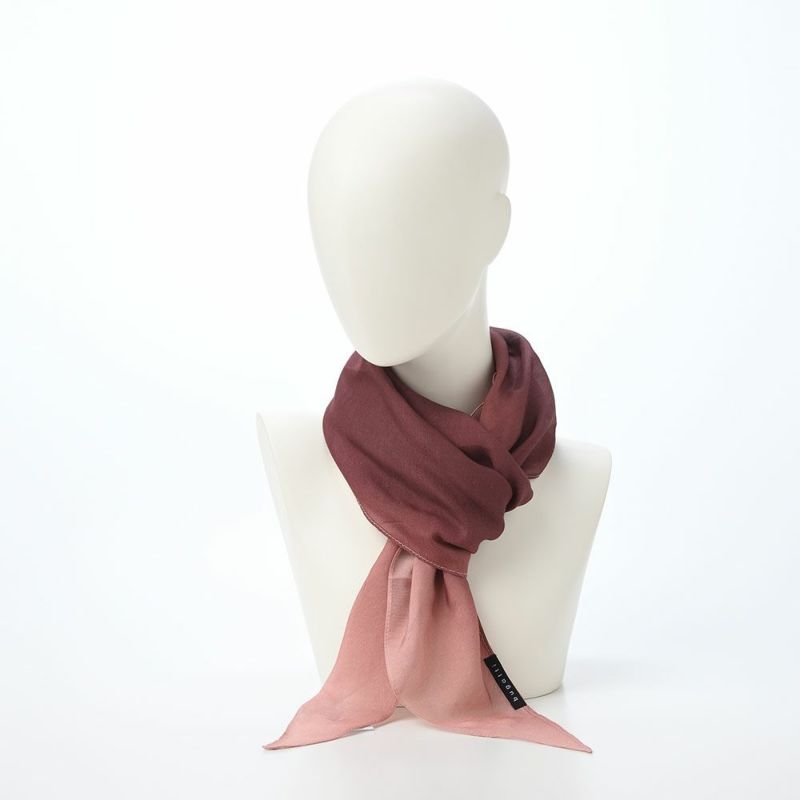 ブガッティの春夏スカーフ・ストール Diamand Shape Scarf（ダイアモンドシェイプスカーフ） 630104 バーガンディー