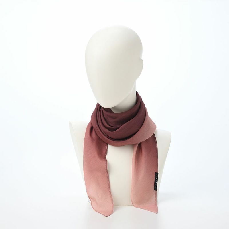 ブガッティの春夏スカーフ・ストール Diamand Shape Scarf（ダイアモンドシェイプスカーフ） 630104 バーガンディー