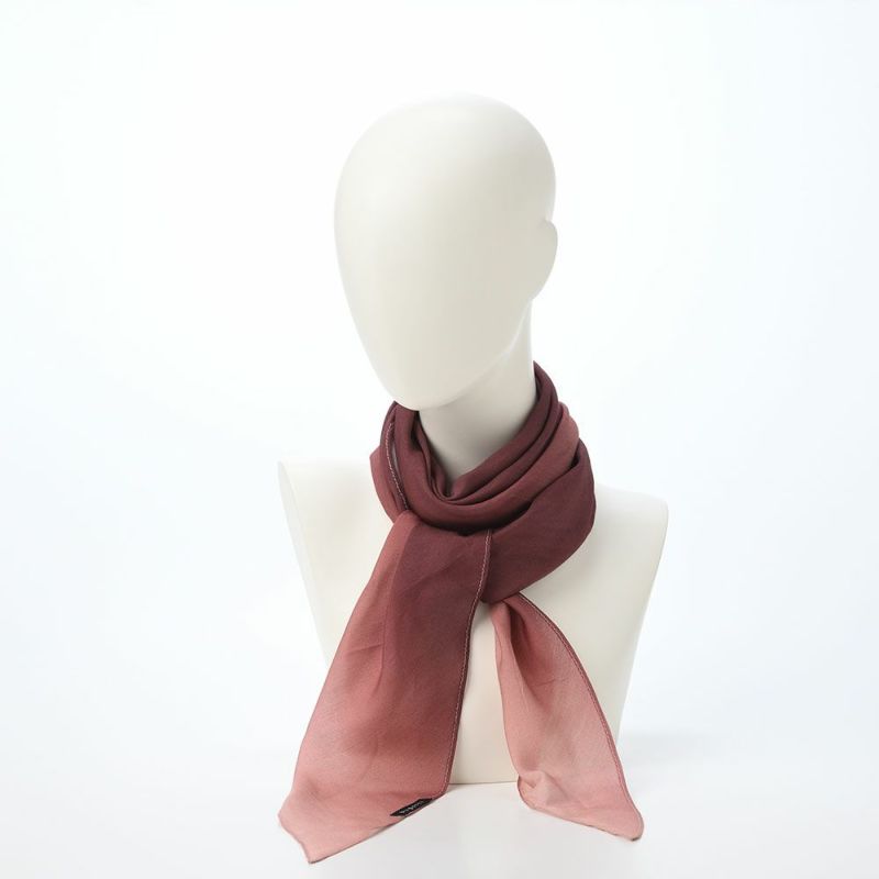 ブガッティの春夏スカーフ・ストール Diamand Shape Scarf（ダイアモンドシェイプスカーフ） 630104 バーガンディー