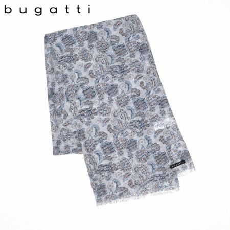 ブガッティの春夏スカーフ・ストール Paisley Print Scarf（ペイズリープリントスカーフ） 630106 デニム