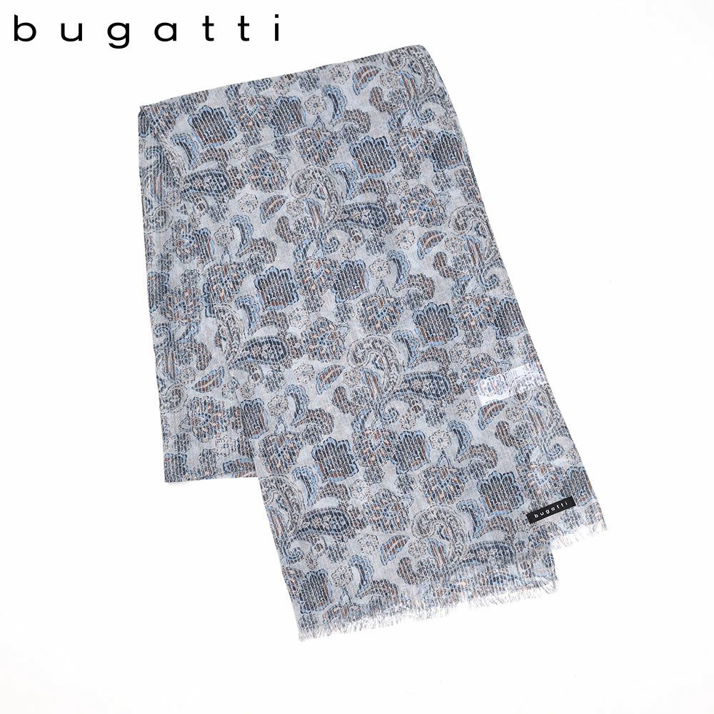 ブガッティの春夏スカーフ・ストール Paisley Print Scarf（ペイズリープリントスカーフ） 630106 デニム