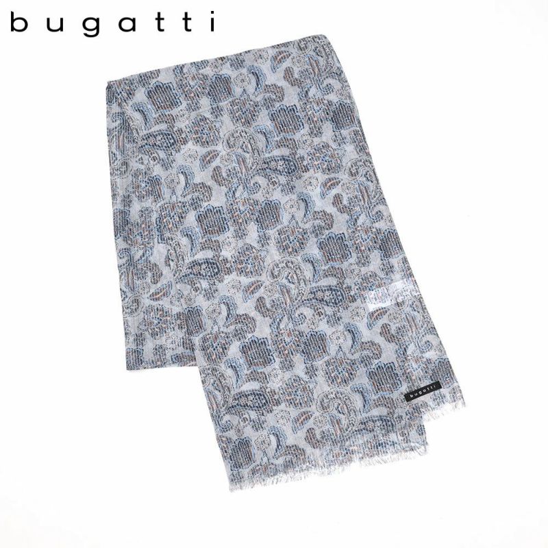 ブガッティの春夏スカーフ・ストール Paisley Print Scarf（ペイズリープリントスカーフ） 630106 デニム