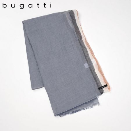 ブガッティの春夏スカーフ・ストール Stripe Pattern Scarf（ストライプパターンスカーフ） 630321 グレー