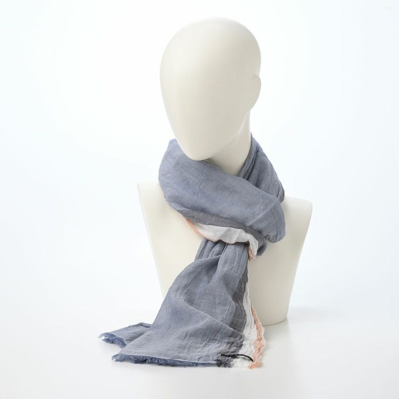ブガッティの春夏スカーフ・ストール Stripe Pattern Scarf（ストライプパターンスカーフ） 630321 グレー