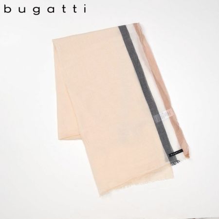 ブガッティの春夏スカーフ・ストール Stripe Pattern Scarf（ストライプパターンスカーフ） 630321 オフホワイト