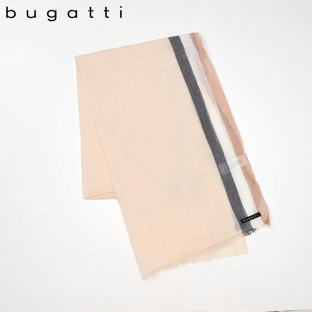 ブガッティの春夏スカーフ・ストール Stripe Pattern Scarf（ストライプパターンスカーフ） 630321 オフホワイト